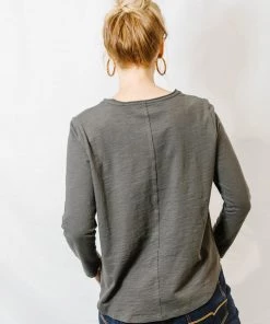 Cloth + Paper + Scissors Long Sleeve Tee | Bark Tops