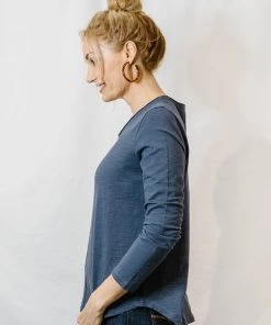 Cloth + Paper + Scissors Long Sleeve Tee | Slate Tops