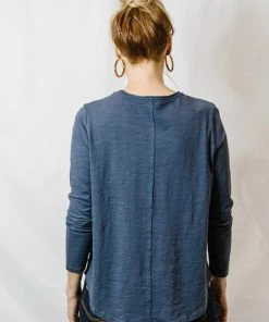 Cloth + Paper + Scissors Long Sleeve Tee | Slate Tops