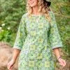 Rasaleela Resort Wear Connie Long Sleeve Dress | Lime Paisley S