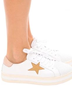 Alfie & Evie Shoes Pixie Leather Sneaker | Camel | AE3