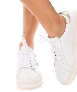 Alfie & Evie Shoes Pixie Leather Sneaker | Camel | AE3