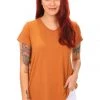 Cap Sleeve Bamboo Tee | Tobacco