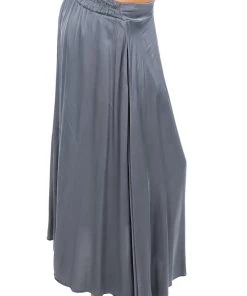Cindy G Silk Blend Skirt | Charcoal Clothing
