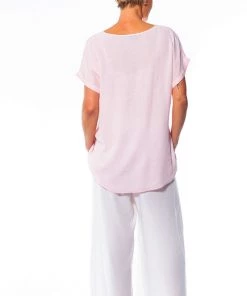 Cafe Latte Clothing Heart Applique Tee | Blush | CL10