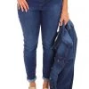 Corfu Clothing Spot Stretch Denim Jeans - Indigo - COR3