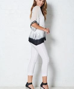 Caju Tops Beaded Dip Dye Blouse