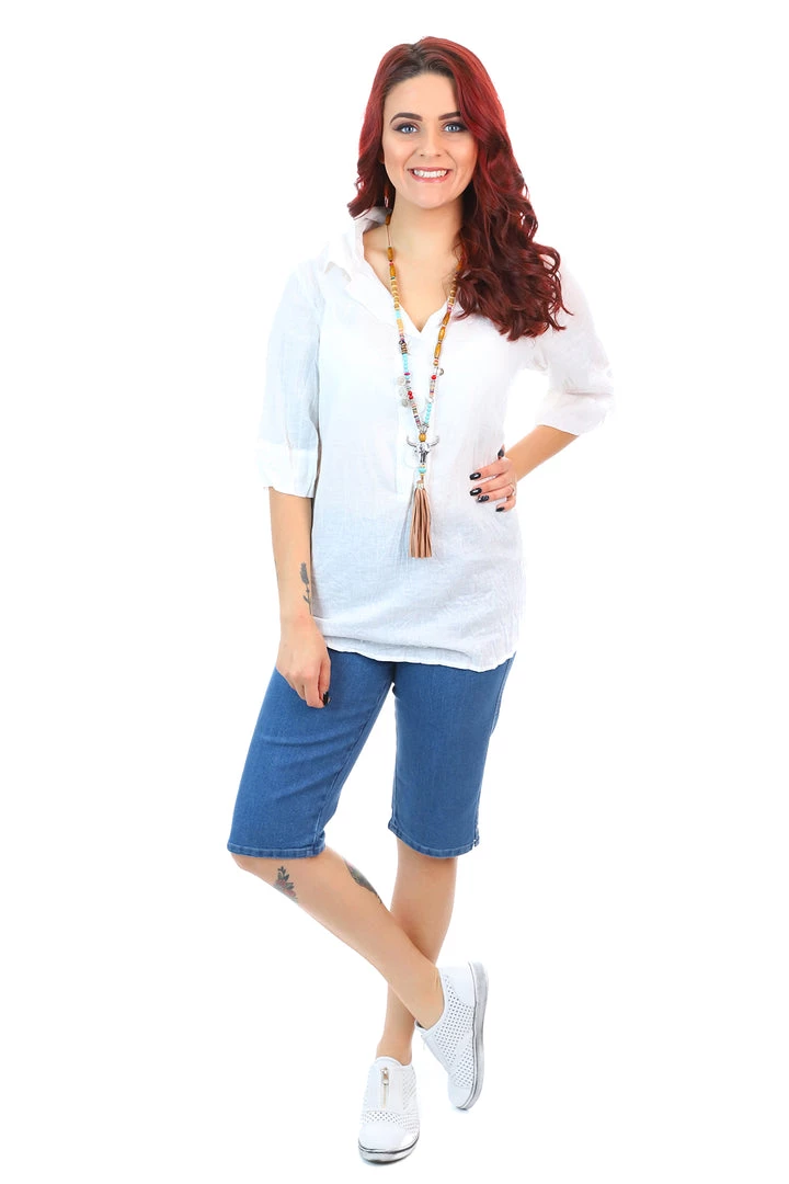 Cafe Latte Pull-on Shorts | Denim | CL8 5 Cafe Latte Pull-on Shorts | Denim | CL8