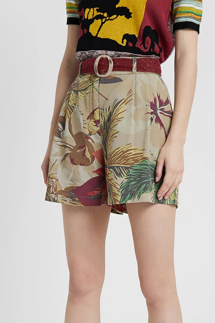 Desigual High Waisted Shorts | Camoflower | DG8s 1 Desigual High Waisted Shorts | Camoflower | DG8s