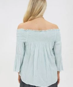 Namastai Tops Cotton Off Shoulder Top | Mint | N2s 5 Namastai Tops Cotton Off Shoulder Top | Mint | N2s