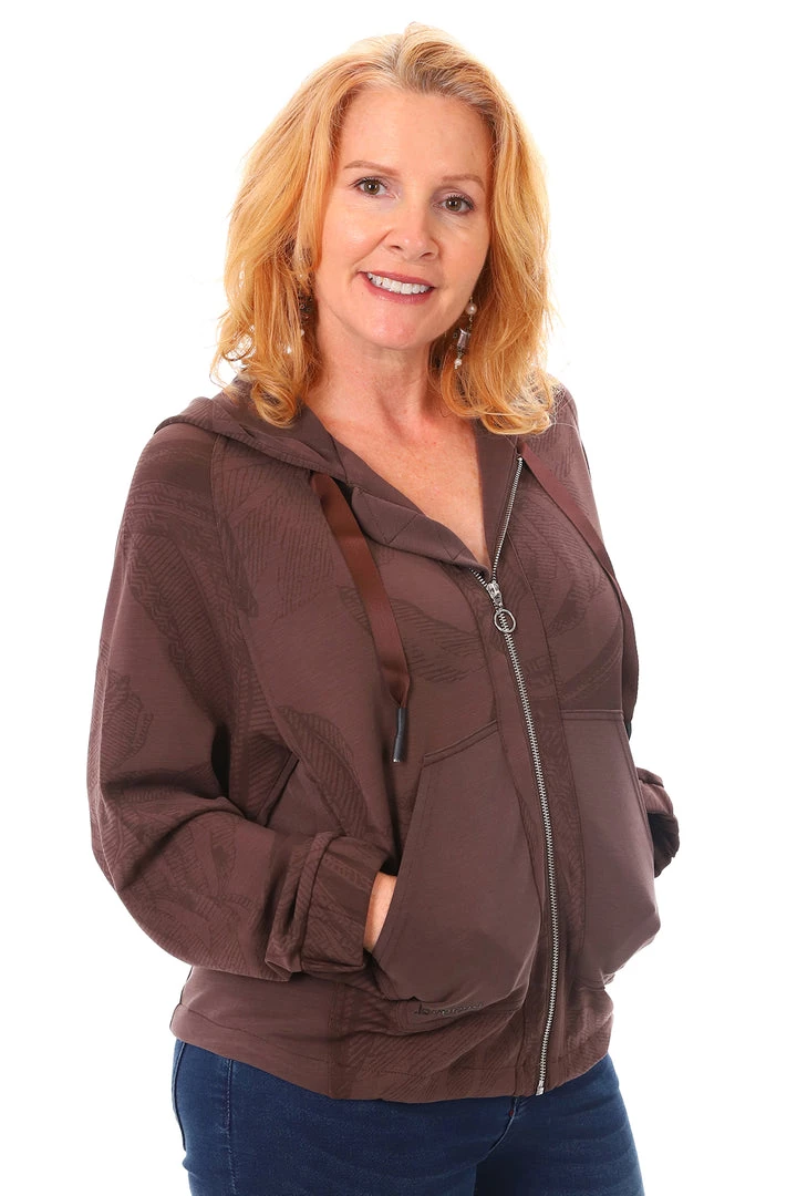 Desigual Clothing Hooded Zip Sweater | Brown D12 1 Desigual Clothing Hooded Zip Sweater | Brown D12