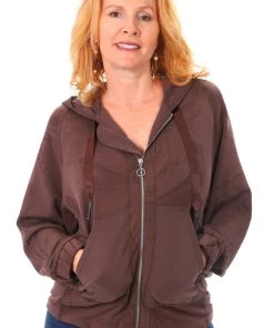 Desigual Clothing Hooded Zip Sweater | Brown D12 14 Desigual Clothing Hooded Zip Sweater | Brown D12