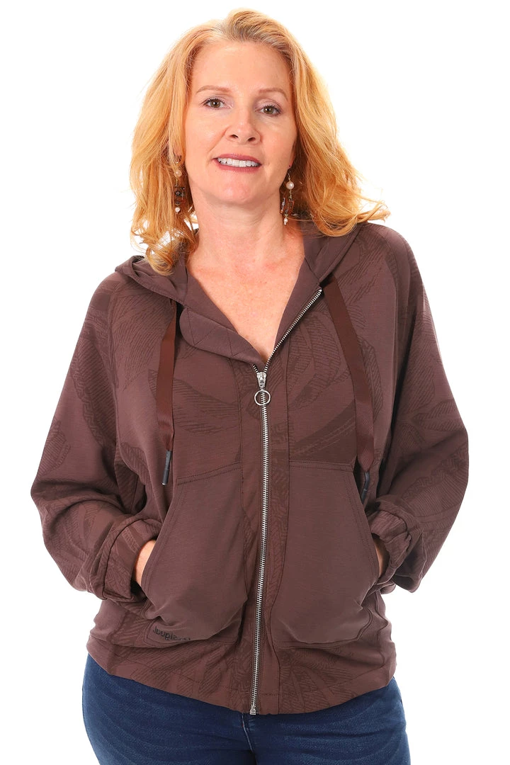 Desigual Clothing Hooded Zip Sweater | Brown D12 5 Desigual Clothing Hooded Zip Sweater | Brown D12