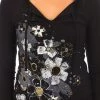 Dolcezza Tops Abstract Flower Long Sleeve | D16