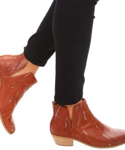 Django & Juliette Cassia Cognac Leather Boots | DJ16 Shoes