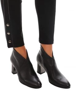 Django & Juliette Killian Leather Heel | Black | DJ26 Boots