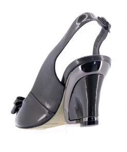 Django & Juliette Shoes Exclamation Leather Wedge - Pewter
