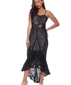Romance Ella Black Lace Flip Dress | ROM27 Events