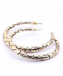 Super Amazing Jewellery Cracked Gold Hoops