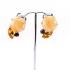 Stellar Rose Jewellery Orange Clip On Earrings
