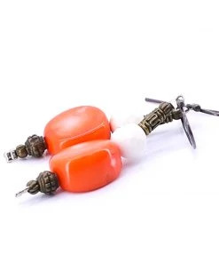 Elfy Jewellery Orange Drop Earrings