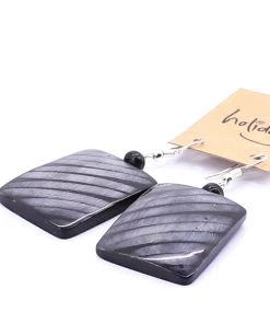 Holiday Vega Earrings - Black Stripe