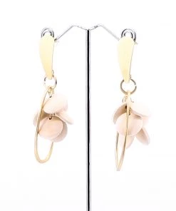 Stellar Rose Wooden Centre Earrings Jewellery