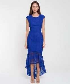 Romance Events Ellie Blue Lace Dress | Royal | ROM28