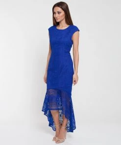 Romance Events Ellie Blue Lace Dress | Royal | ROM28