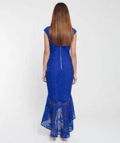 Romance Events Ellie Blue Lace Dress | Royal | ROM28