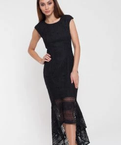Romance Events Ellie Lace Dress | Black | ROM29
