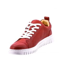 EOS Clarence Leather Sneaker | Red Shoes