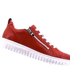 EOS Clarence Leather Sneaker | Red Shoes