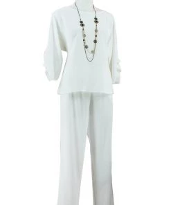 Philosophy Tops Esme Eyelet Tie Top - White