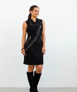 Florencia Phils Dresses Curved Zip Dress - Style No: FP233