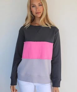 Est 1971 Frayed Stripe Cotton Windy | Coal Combo | EST5 Knitwear/Jumpers