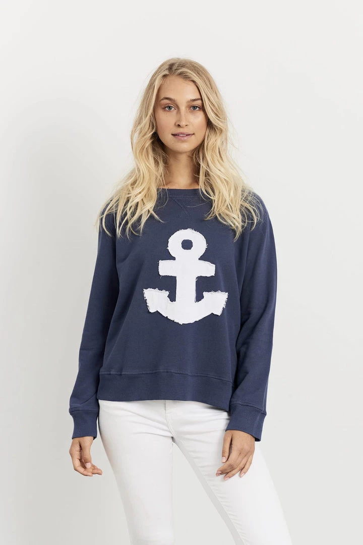 Est 1971 Frayed Anchor Cotton Windy | Navy | EST1 1 Est 1971 Frayed Anchor Cotton Windy | Navy | EST1