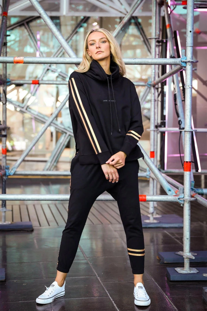 3RD STORY Clothing Gold Strip Joggers | RD12 2 3RD STORY Clothing Gold Strip Joggers | RD12