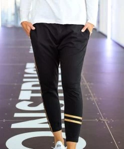 3RD STORY Clothing Gold Strip Joggers | RD12