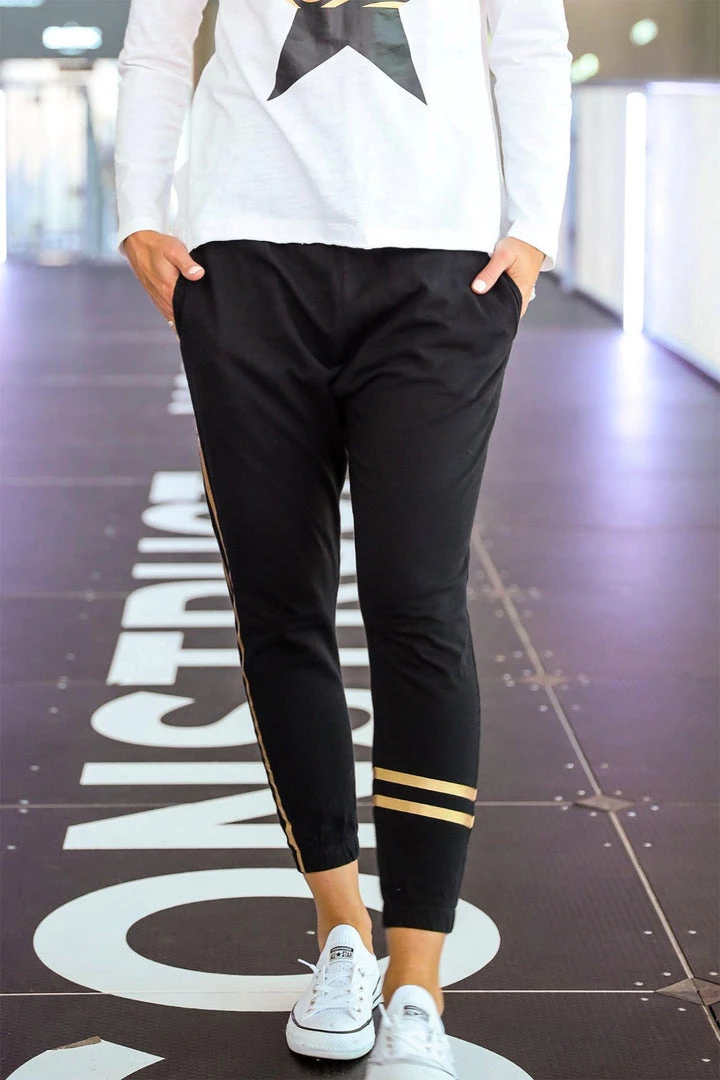 3RD STORY Clothing Gold Strip Joggers | RD12 1 3RD STORY Clothing Gold Strip Joggers | RD12