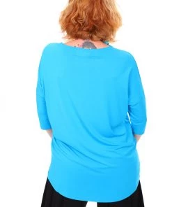 Relaxed High Low Bamboo Top | Aqua Tops