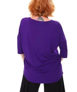 Tops Relaxed High Low Bamboo Top | Eggplant 7 Tops Relaxed High Low Bamboo Top | Eggplant