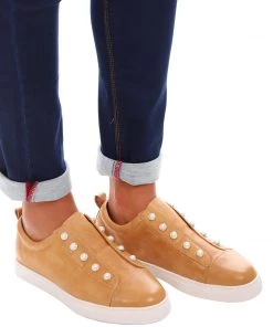 Hinako Shoes Pearl Sneaker | Light Tan | Hn1