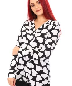 Hammock & Vine Tops Black & White Heart Shirt | HV3