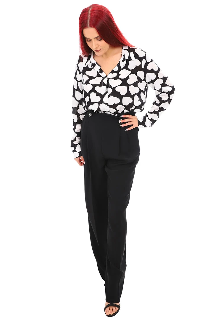 Hammock & Vine Tops Black & White Heart Shirt | HV3 6 Hammock & Vine Tops Black & White Heart Shirt | HV3