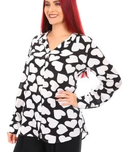 Hammock & Vine Tops Black & White Heart Shirt | HV3 10 Hammock & Vine Tops Black & White Heart Shirt | HV3