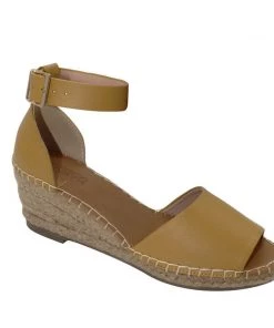 Human Shoes Helene Leather Wedge Heels - Mustard - HS3