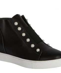Hinako High Pearl Boot | Black Shoes