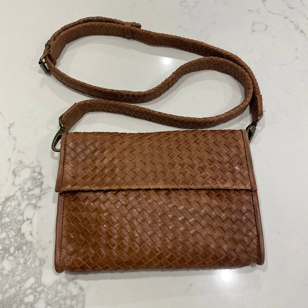 Human Cindy Woven Leather Bag | Tan 1 Human Cindy Woven Leather Bag | Tan