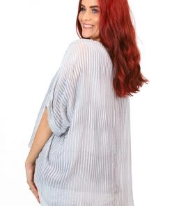 Jenny Jazz Primadonna Shimmer Top - Silver Stripe - JJ19